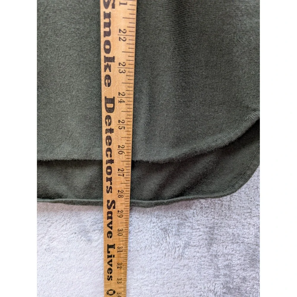 Minimalist Knit Sweater Women Small Olive Green Michael Kors Long Sleeve Top